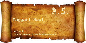 Magyari Saul névjegykártya